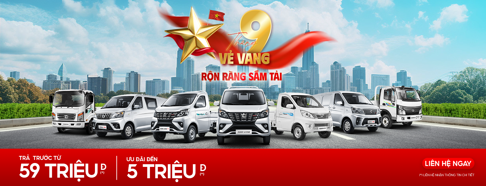 Bảng giá xe tải TERACO tại Phú Thọ – Báo giá thủ tục mua trả góp tháng 9/2025