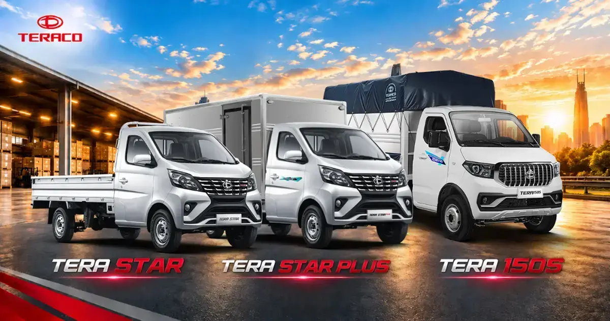 Xe tải van Tera-V3, Tera-V6, Tera-V8 linh hoạt giao hàng nội đô ngõ hẹp.